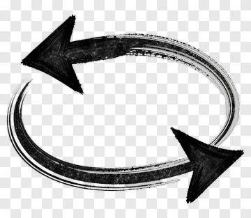 Hand-drawn Arrows Forming A Circular Motion PNG