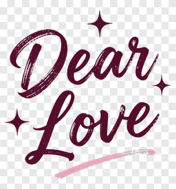 Dear Love Handwritten Text PNG