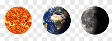 Sun Earth Moon PNG