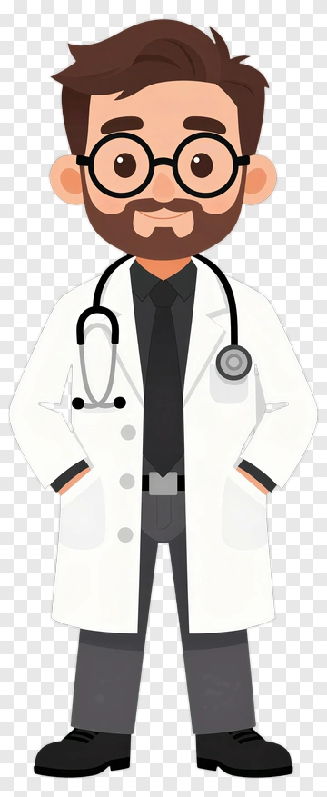 Cartoon Doctor With Stethoscope PNG