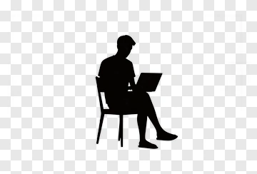 Person Using Laptop PNG
