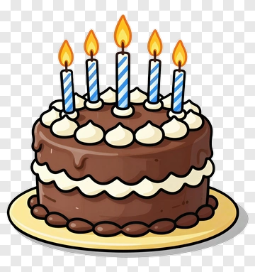 Birthday Cake With Candles PNG
