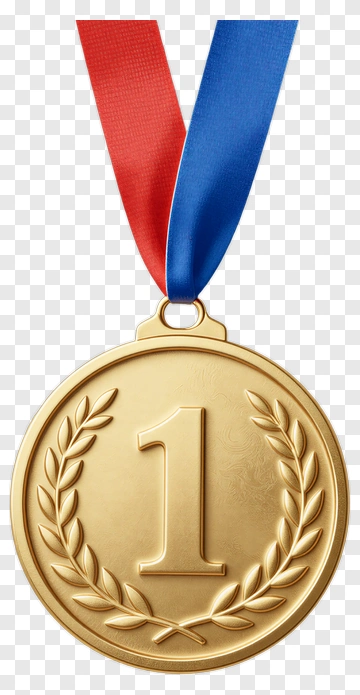 Gold Medal First Place Award PNG