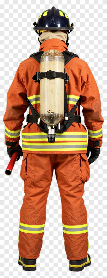 Firefighter In Full Gear PNG