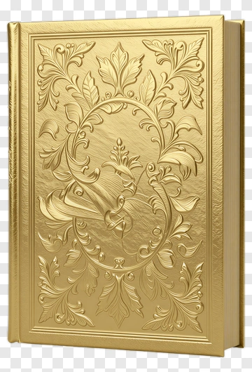 Golden Book With Ornate Cover PNG