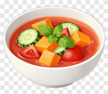 Fresh Vegetable Soup With Mint PNG