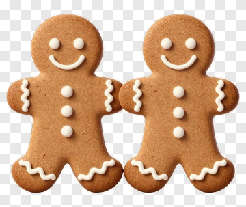 Two Gingerbread Men PNG