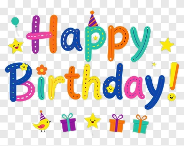 Happy Birthday Celebration Design PNG