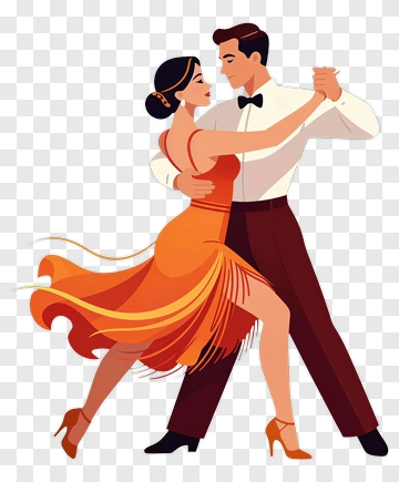 Dancing Couple In Flamenco Style PNG