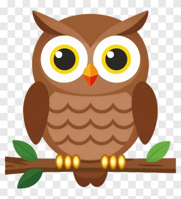 Cute Cartoon Owl PNG