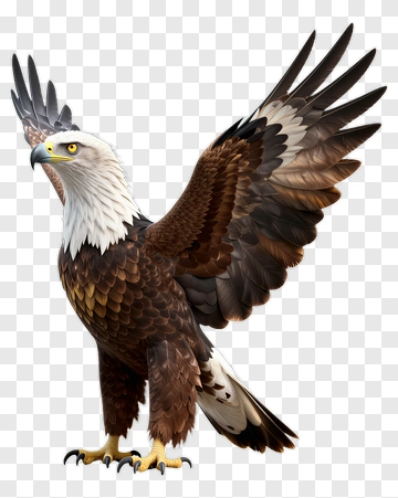 Bald Eagle With Spread Wings PNG