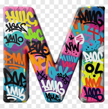 Graffiti Letter M PNG