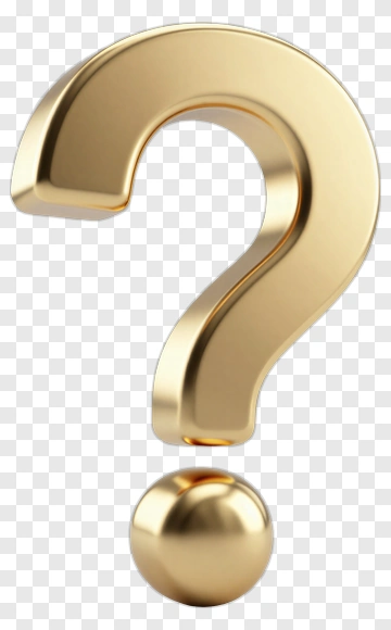 Golden Question Mark With Sphere PNG