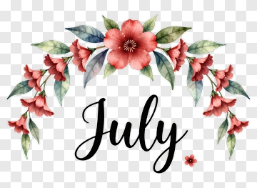 July Flower Arrangement PNG
