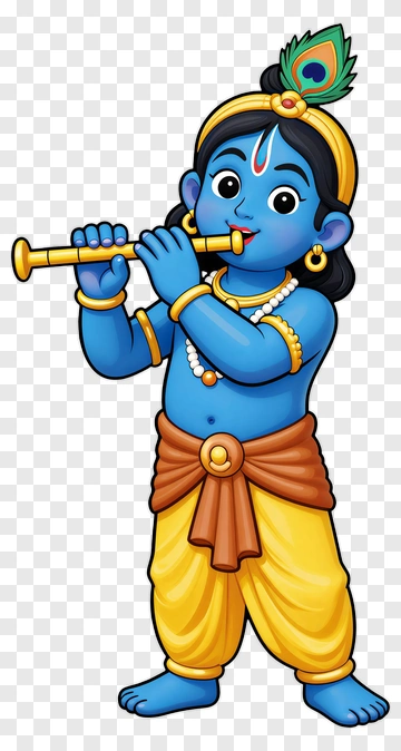 Krishna Playing Flute PNG