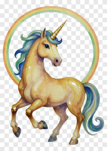 Whimsical Watercolor Unicorn PNG