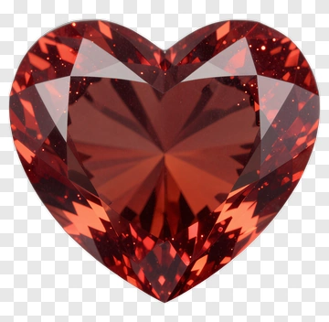 Heart-Shaped Ruby Gemstone PNG