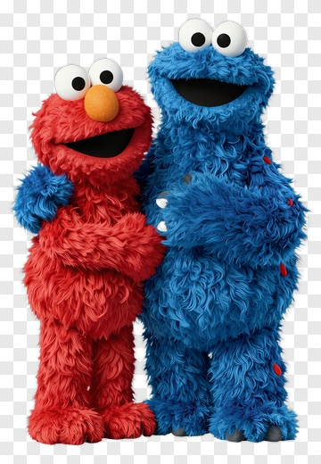 Elmo And Cookie Monster PNG