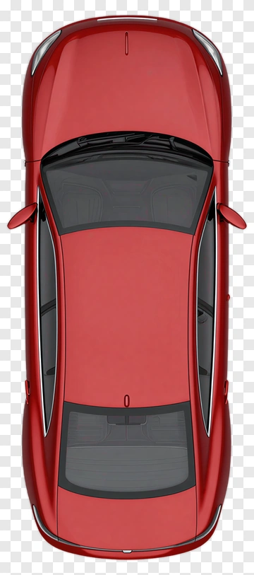 Red Car Top View PNG