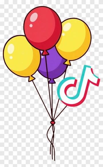 Balloons With TikTok Logo PNG