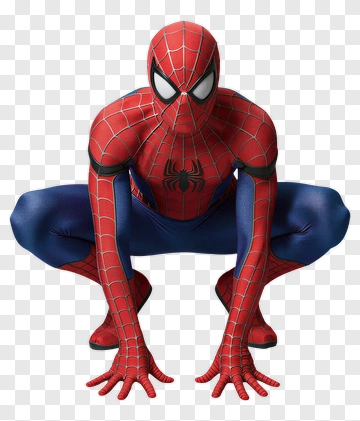 Spider-Man In Crouching Pose PNG