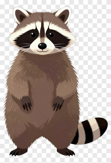 Cute Cartoon Raccoon PNG
