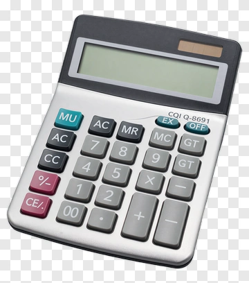 Calculator With Gray And Black Keys PNG