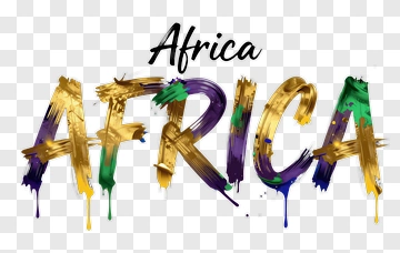 Africa Text Art PNG