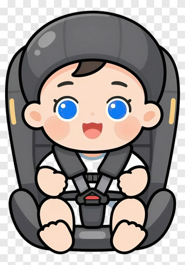 Baby In Car Seat PNG