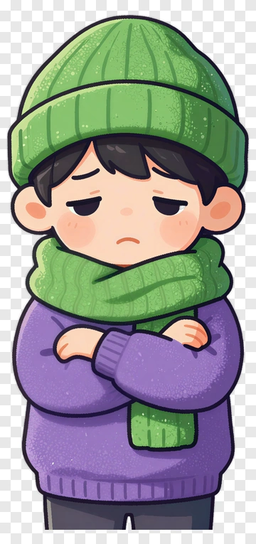 Child In Winter Outfit Looks Uncomfortable PNG