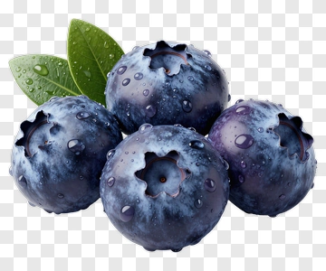 Fresh Blueberries With Dew PNG