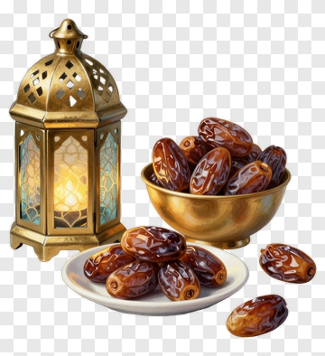 Golden Lantern With Dates PNG