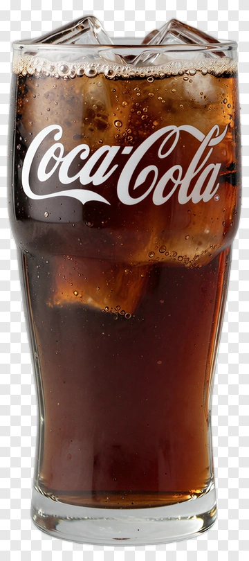 Coca-Cola In A Glass With Ice PNG