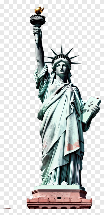Statue Of Liberty In Hazard Zone PNG