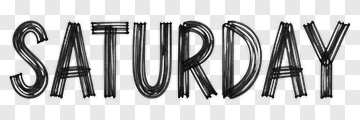 Hand Drawn Saturday Text PNG
