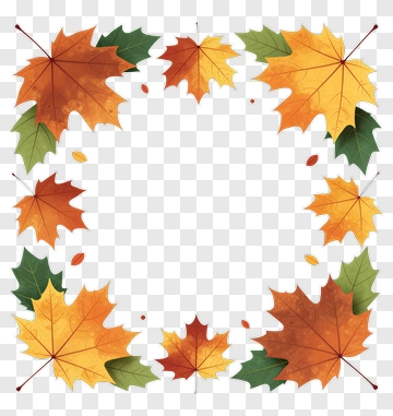 Autumn Leaves Frame PNG