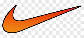 Nike Logo In Orange Gradient PNG