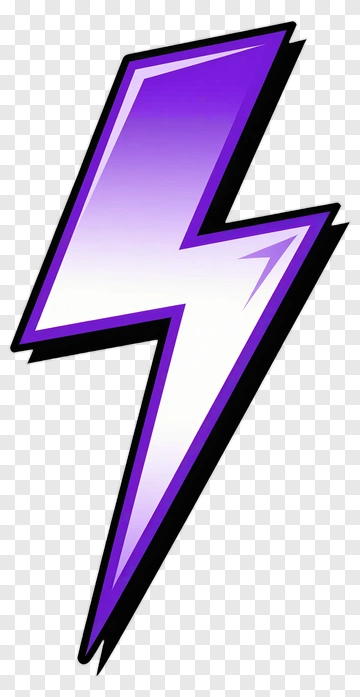 Purple Lightning Bolt PNG