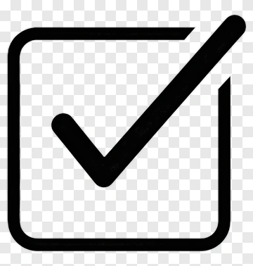 Black Checkmark In Square PNG