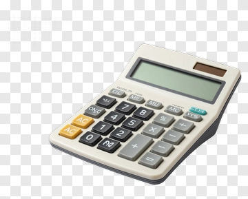 Beige Calculator With Gray And Black Buttons PNG