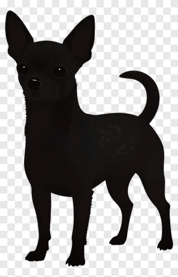 Black Chihuahua Silhouette PNG