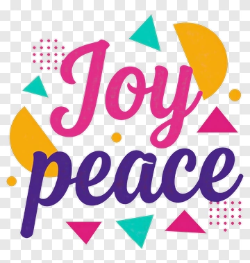 Joy Peace Retro Design PNG