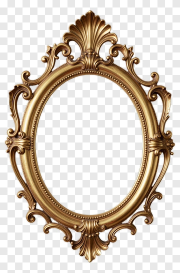 Gold Ornate Mirror PNG