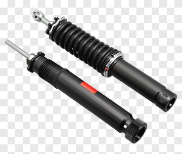 Black Shock Absorber With Red Accents PNG