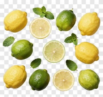 Lemon And Lime Citrus Fruits PNG