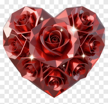 Heart Made Of Roses PNG