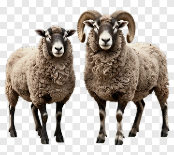 Two Rams Standing Together PNG