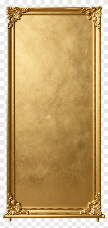 Gold Ornate Mirror Frame PNG