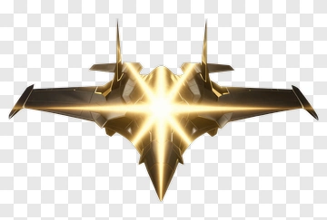 Fighter Jet In Golden Light PNG