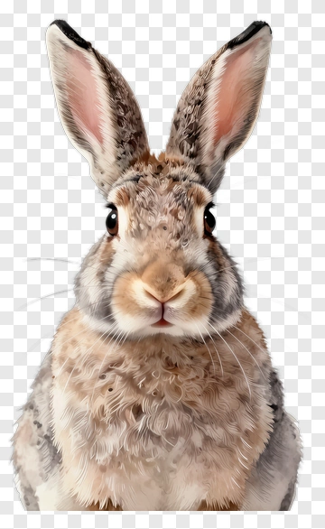 Portrait Of A Rabbit PNG